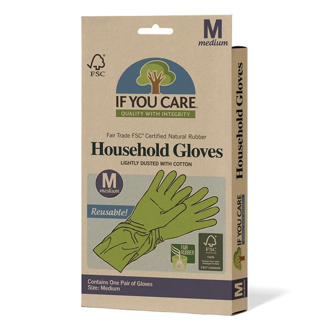 Hovedbilde Oppvaskhansker naturgummi (latex) Medium If You Care