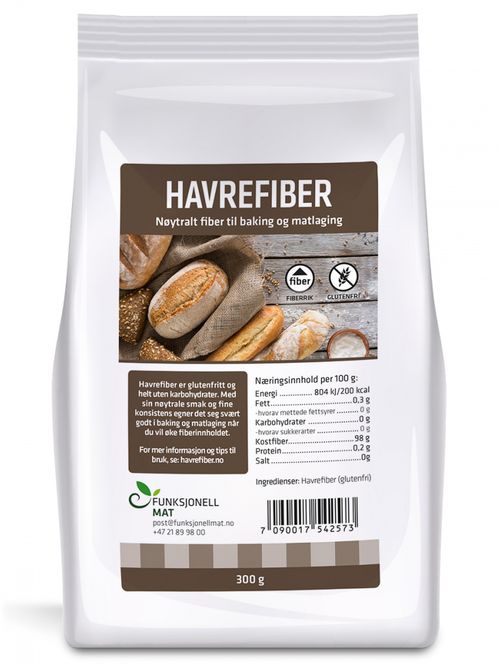 Hovedbilde Havrefiber 300 g Funksjonell Mat