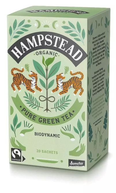 Hovedbilde Hampstead Tea Grønn Te Darjeeling Demeter økologisk 20 poser