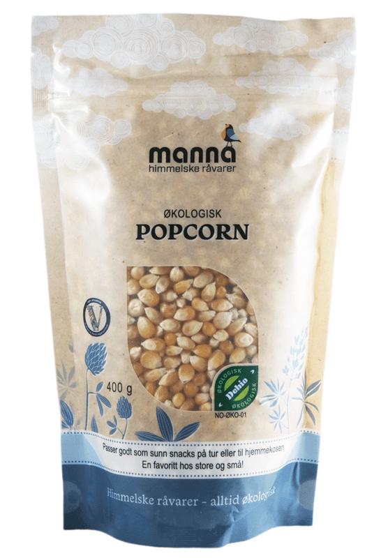 Popcorn mais økologisk 400 g Manna