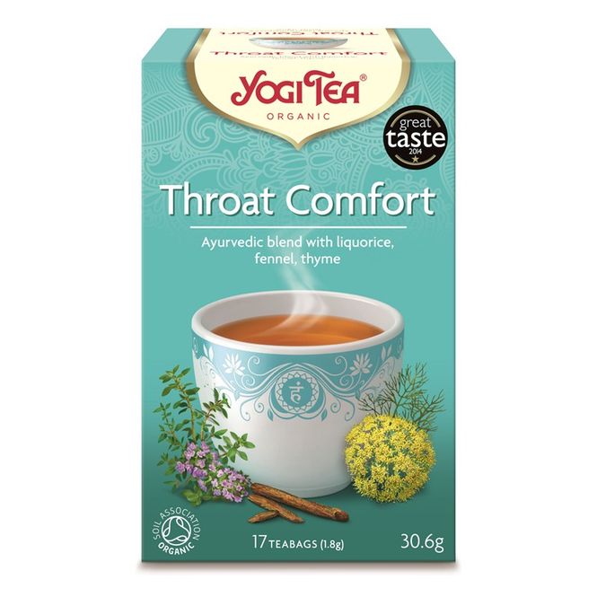 Hovedbilde Yogi Tea Throat Comfort økologisk 17 poser