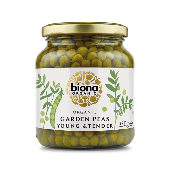 Hovedbilde Grønne erter (garden peas) økologisk Garden 350 g Biona 