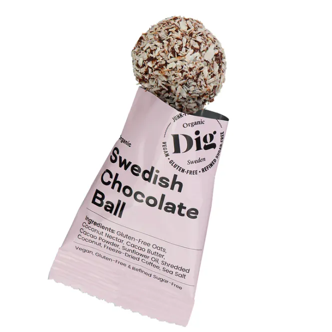 Hovedbilde Get Raw Dig Swedish Chocolate Ball økologisk 25 g