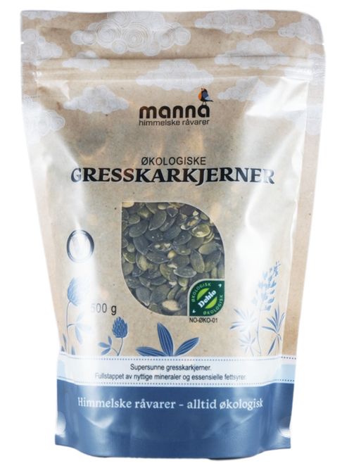 Hovedbilde Gresskarkjerner økologisk 500 g Manna
