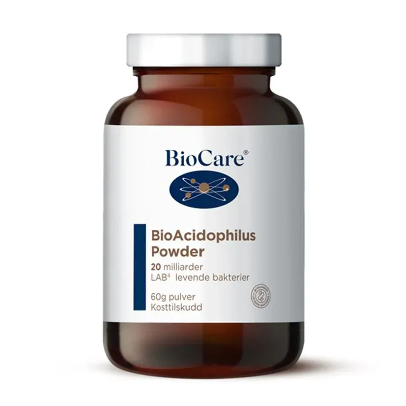 BioAcidophilus melkesyrebakterier LAB4 60 g Pulver BioCare