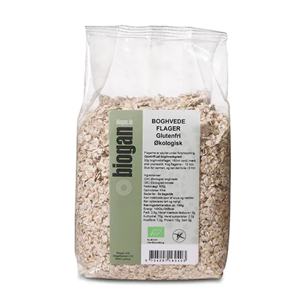 Bokhveteflak økologisk glutenfri 500 g Biogan