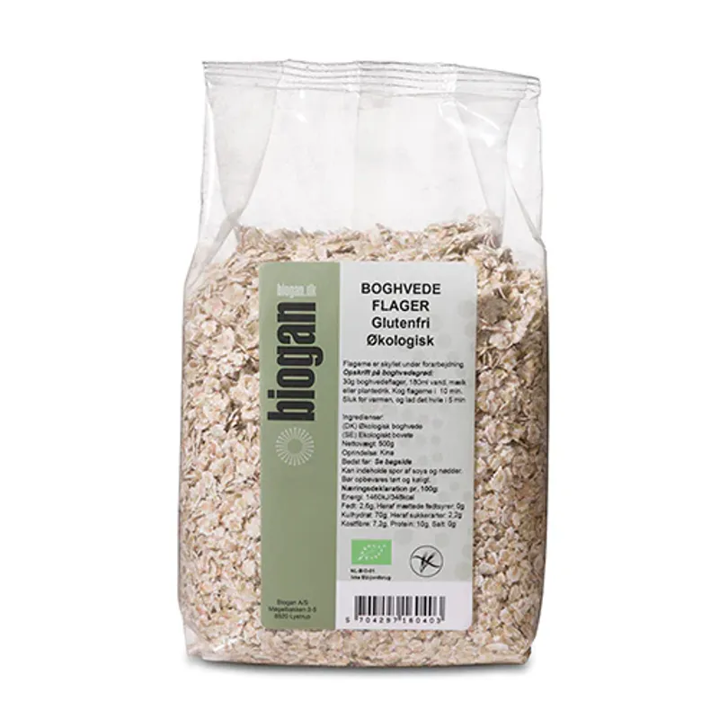 Bokhveteflak økologisk glutenfri 500 g - Biogan
