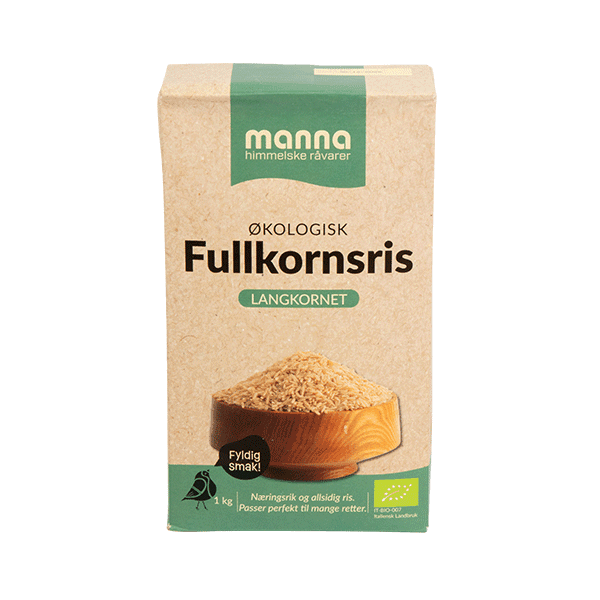 Fullkornsris langkornet økologisk 1 kg Manna