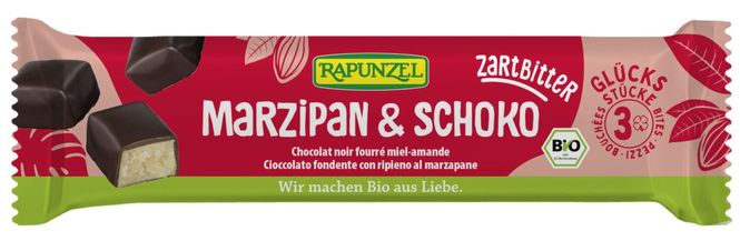 Hovedbilde Marsipanbiter med mørk sjokolade økologisk 50 g Rapunzel